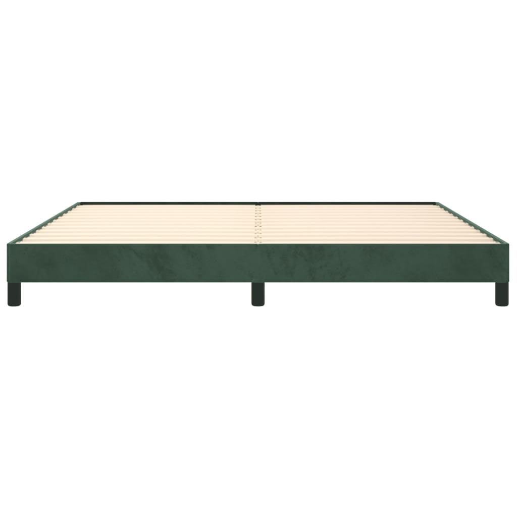 Cadre de lit sans matelas vert foncé 200x200 cm velours - XIOS