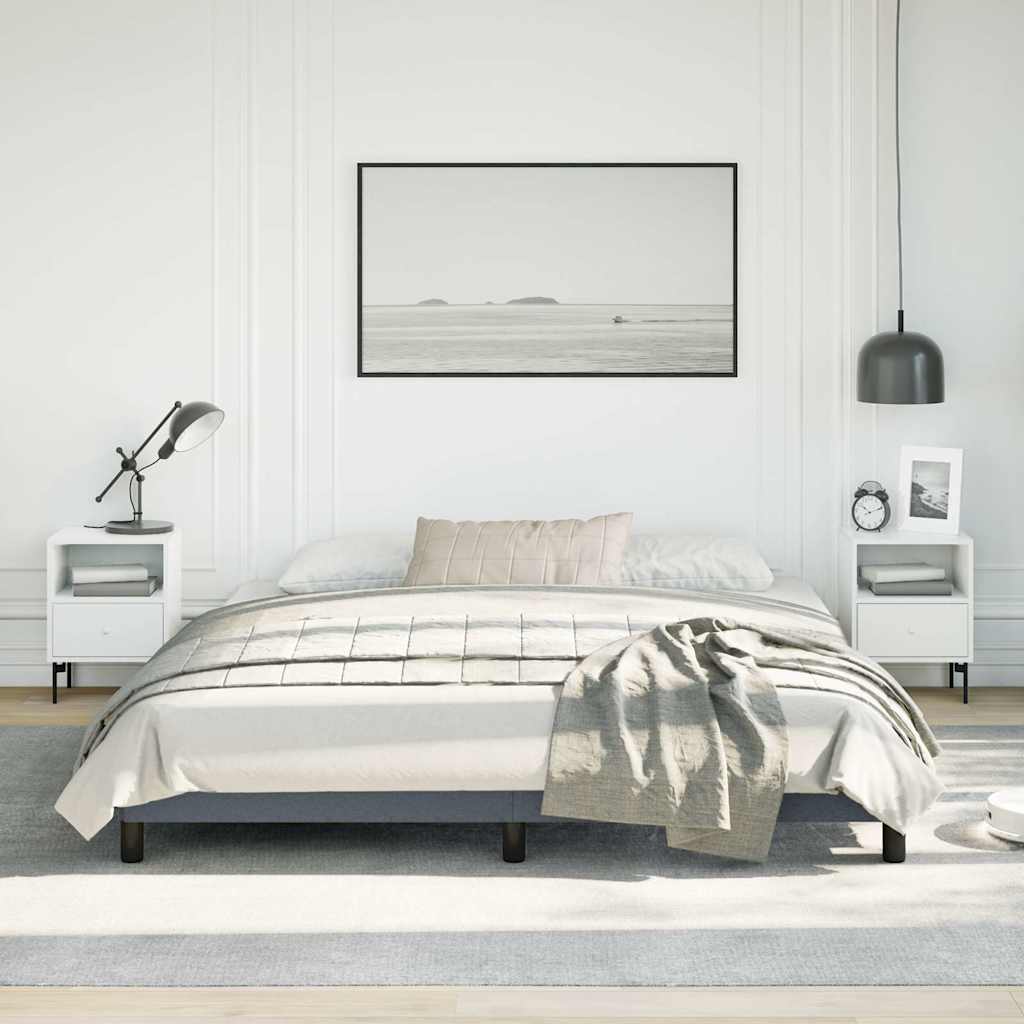Cadre de lit sans matelas gris foncé California velours - XIOS