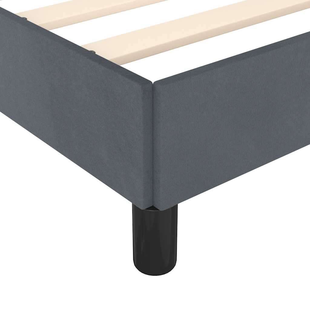 Cadre de lit sans matelas gris foncé California velours - XIOS