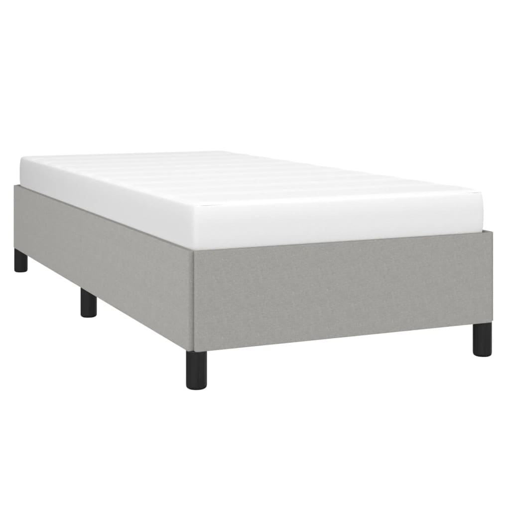 Cadre de lit sans matelas gris clair 80x200 cm tissu - XIOS