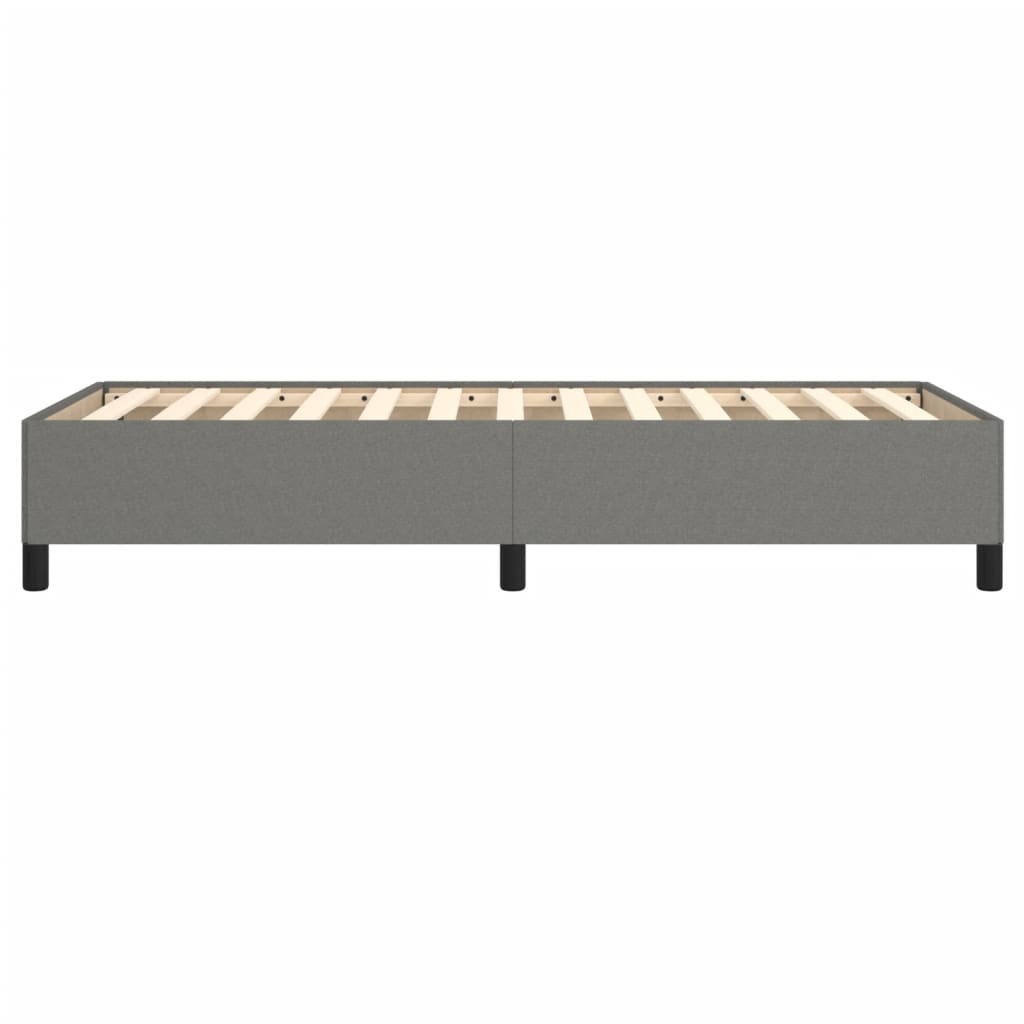 Cadre de lit sans matelas gris foncé 80x200 cm tissu - XIOS