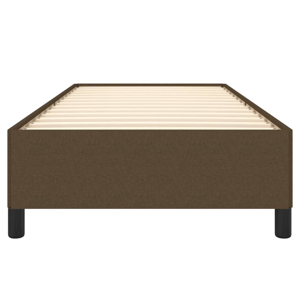 Cadre de lit sans matelas marron foncé 80x200 cm tissu - XIOS