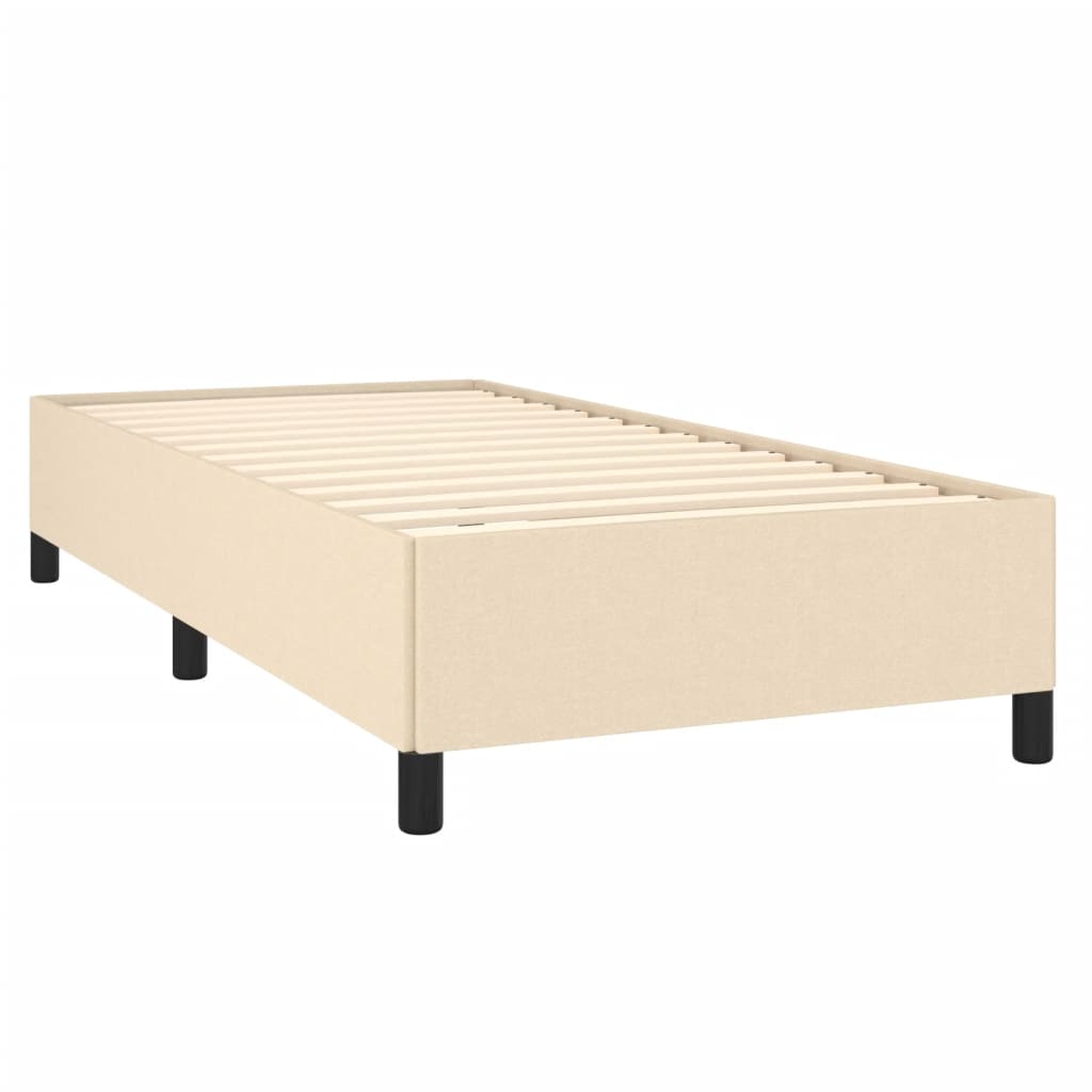 Cadre de lit sans matelas crème 80x200 cm tissu - XIOS