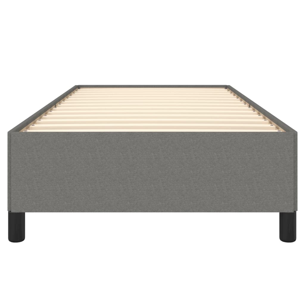 Cadre de lit sans matelas gris foncé 90x190 cm tissu - XIOS