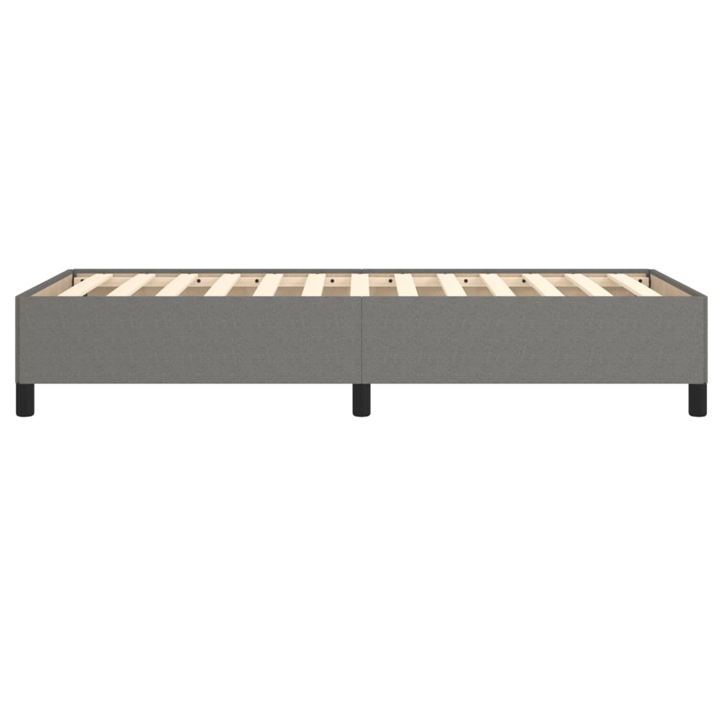 Cadre de lit sans matelas gris foncé 90x190 cm tissu - XIOS