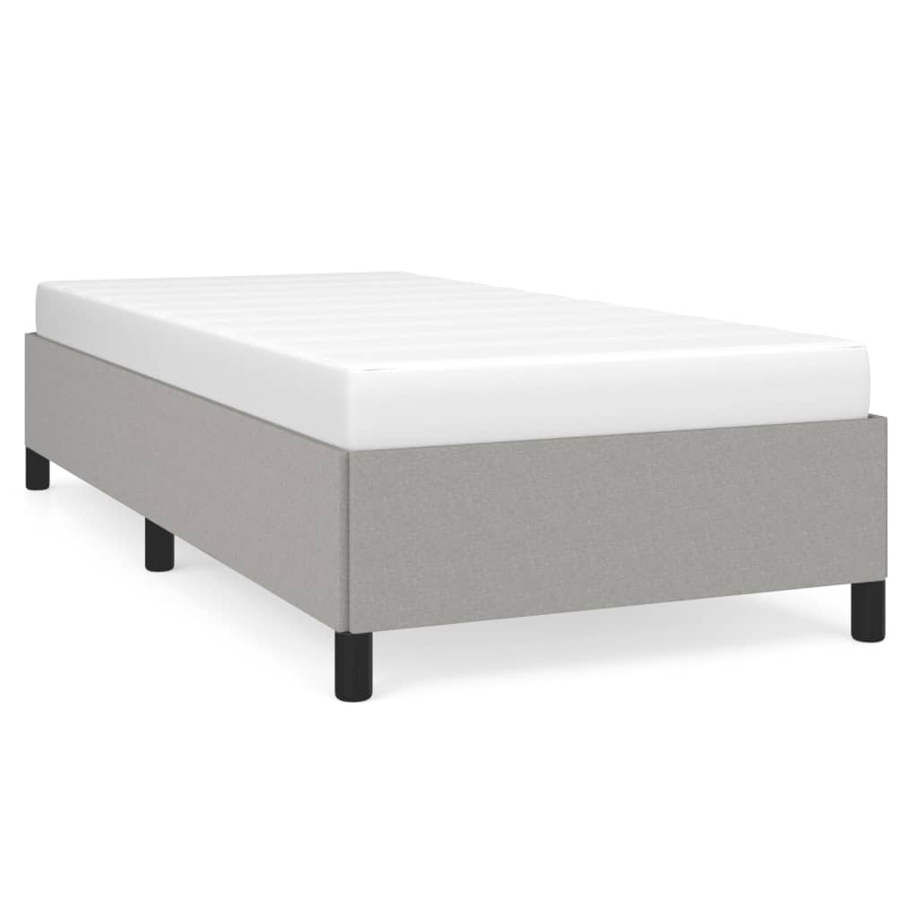 Cadre de lit sans matelas gris clair 90x200 cm tissu - XIOS