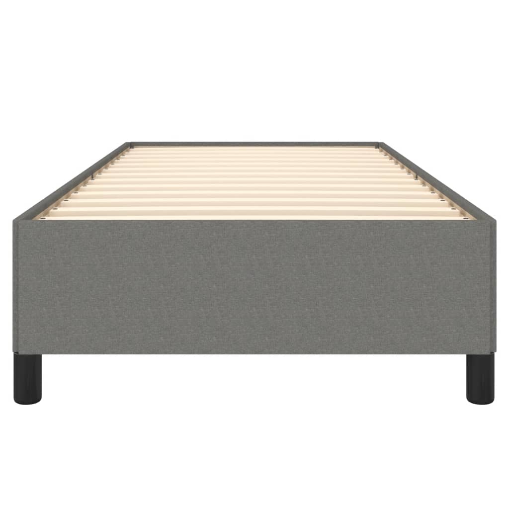 Cadre de lit sans matelas gris foncé 90x200 cm tissu - XIOS