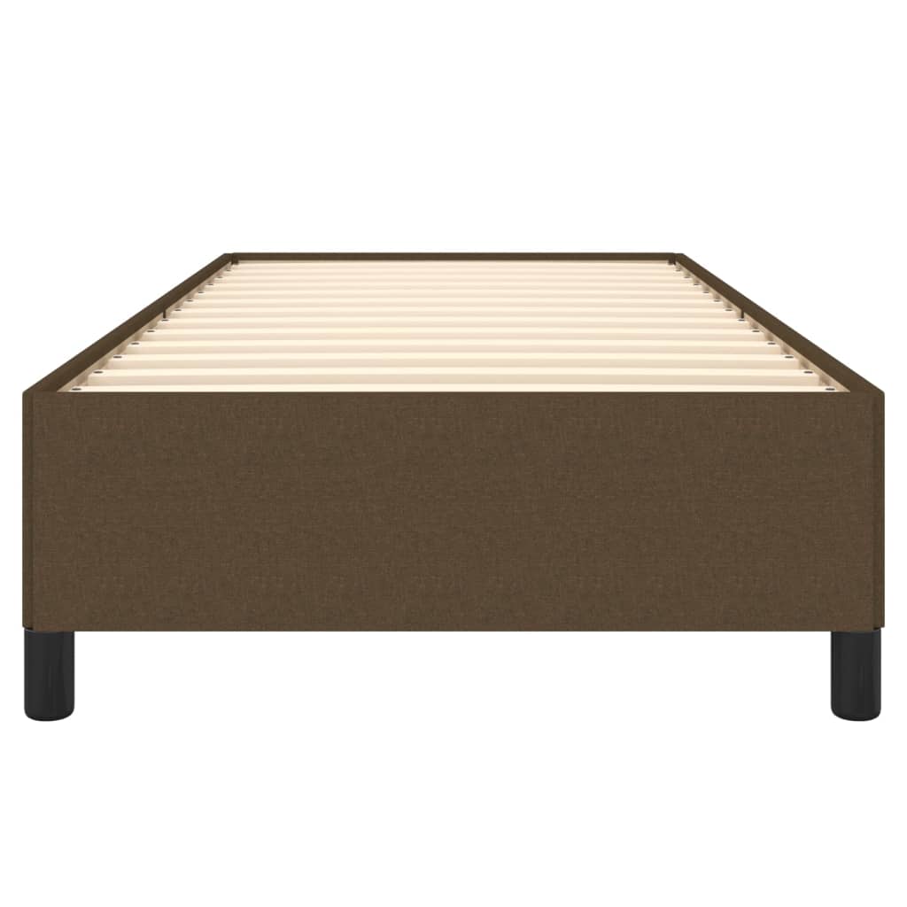 Cadre de lit sans matelas marron foncé 90x200 cm tissu - XIOS