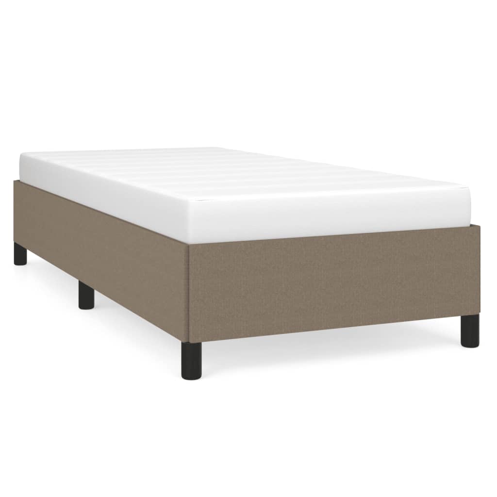 Cadre de lit sans matelas taupe 90x200 cm tissu - XIOS