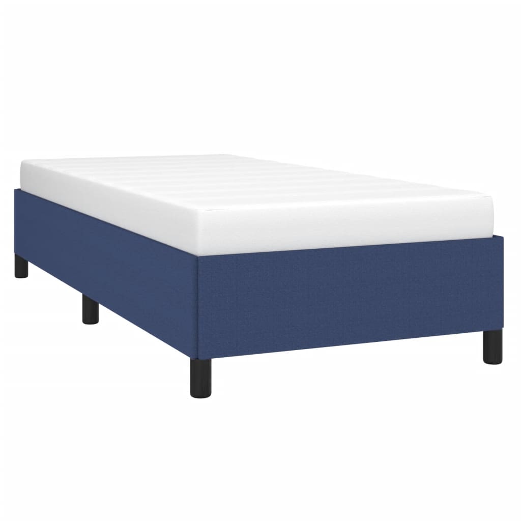 Cadre de lit sans matelas bleu 90x200 cm tissu - XIOS