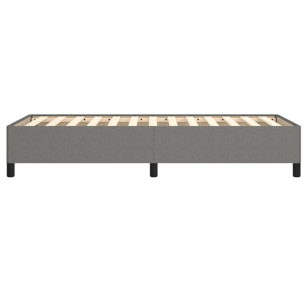 Cadre de lit sans matelas gris foncé 100x200 cm tissu - XIOS