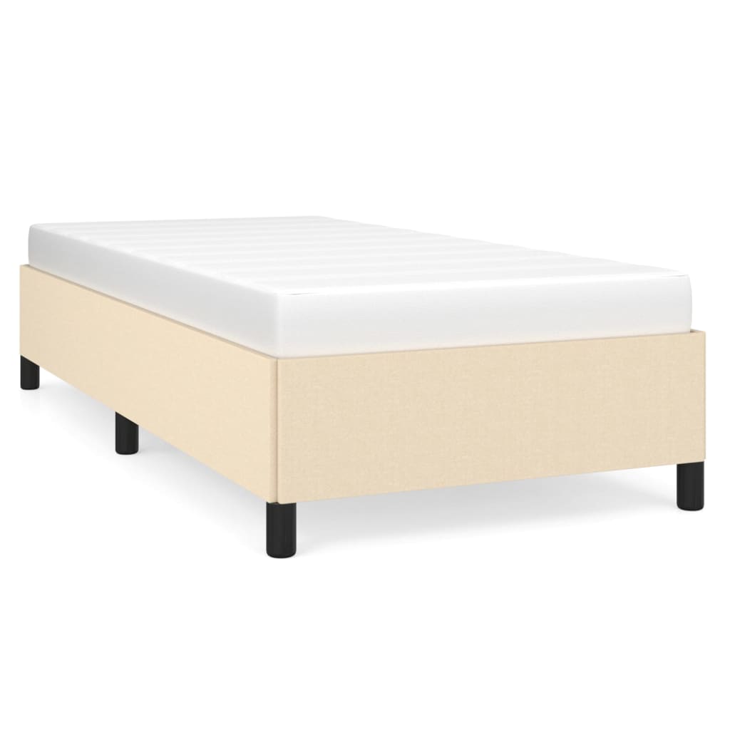 Cadre de lit sans matelas crème 100x200 cm tissu - XIOS