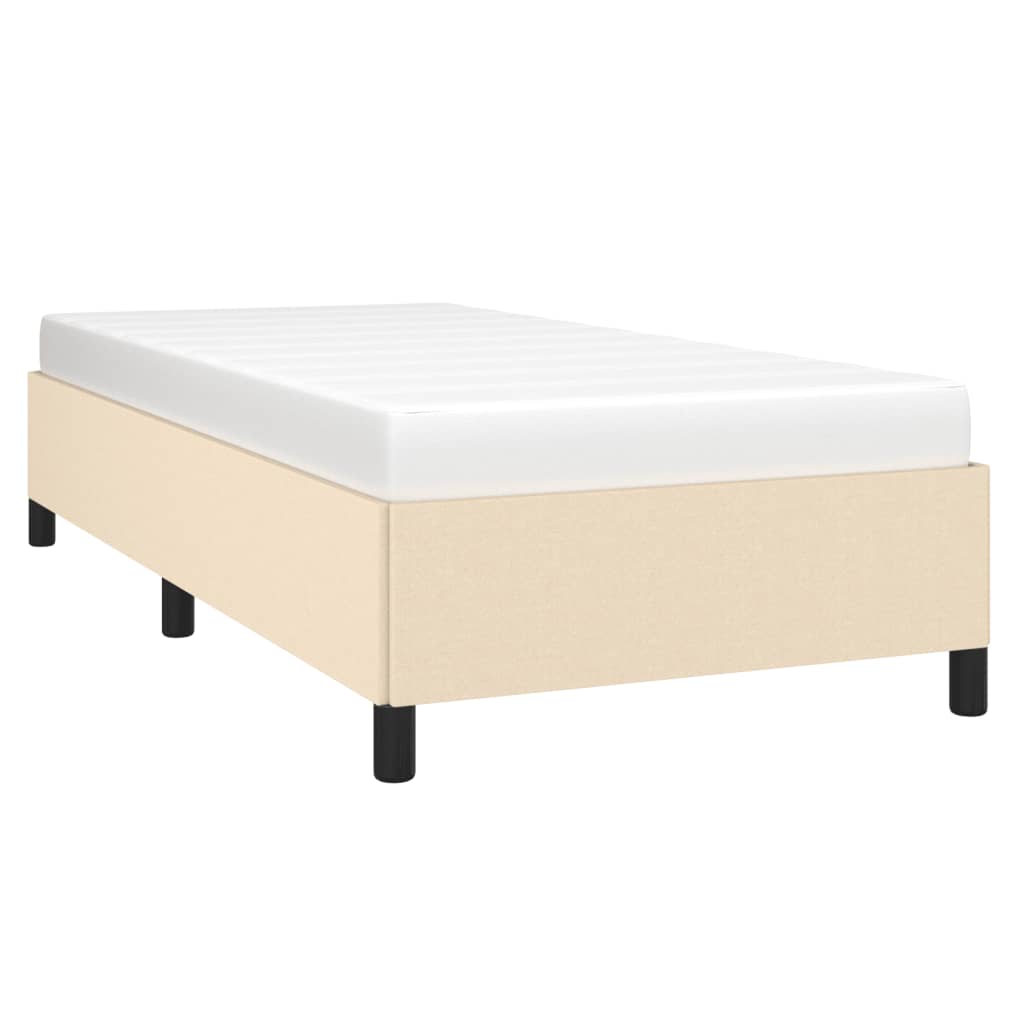 Cadre de lit sans matelas crème 100x200 cm tissu - XIOS