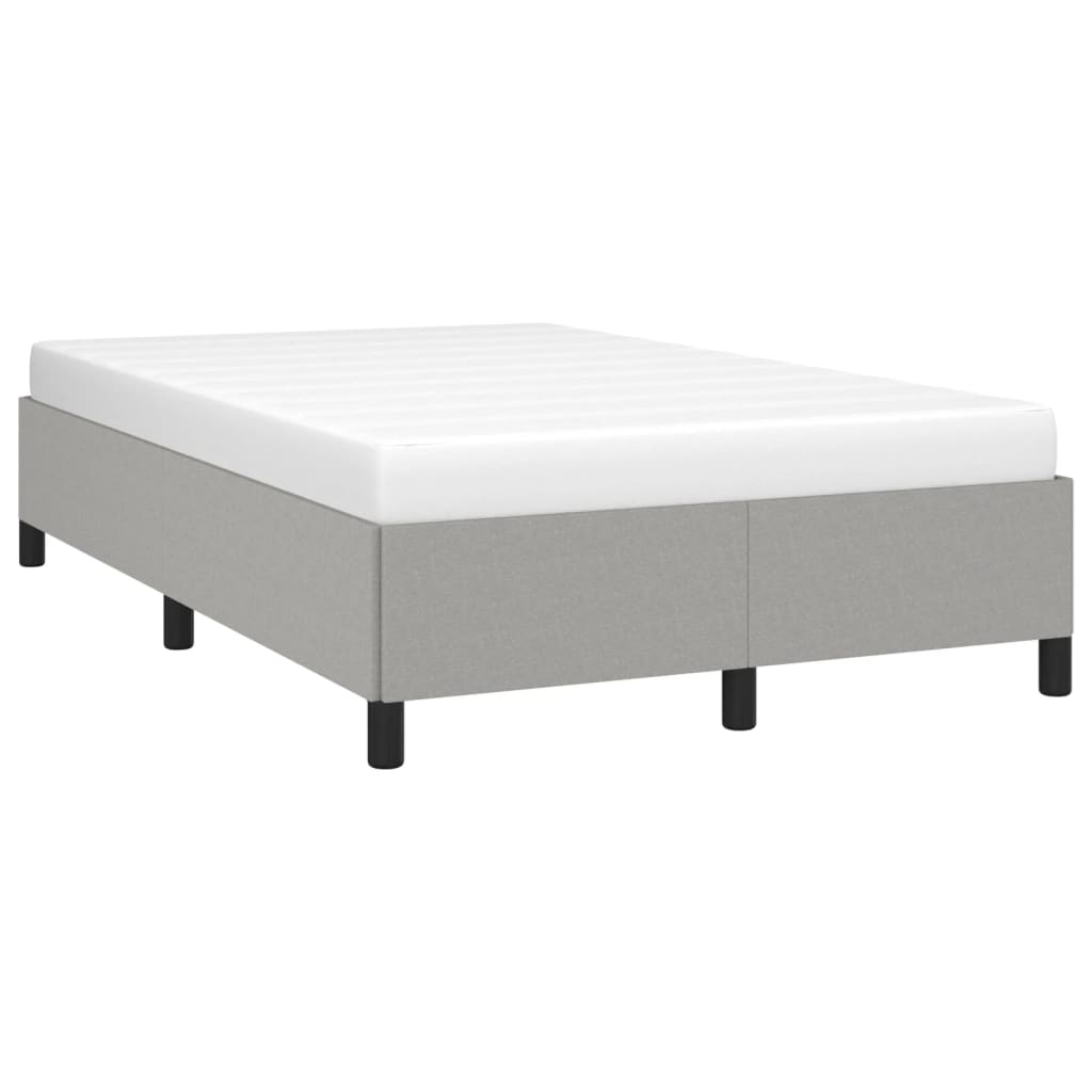 Cadre de lit sans matelas gris clair 120x200 cm tissu - XIOS