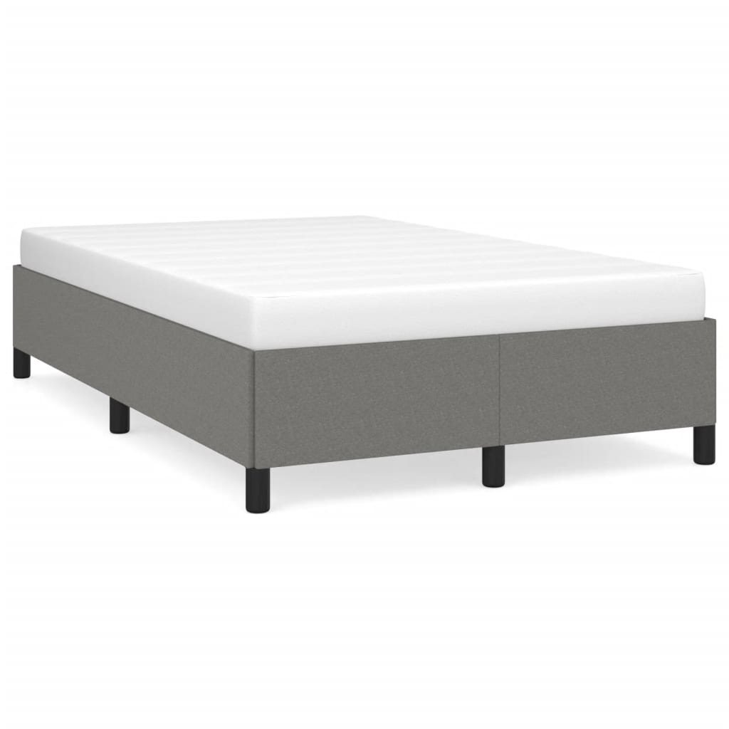 Cadre de lit sans matelas gris foncé 120x200 cm tissu - XIOS
