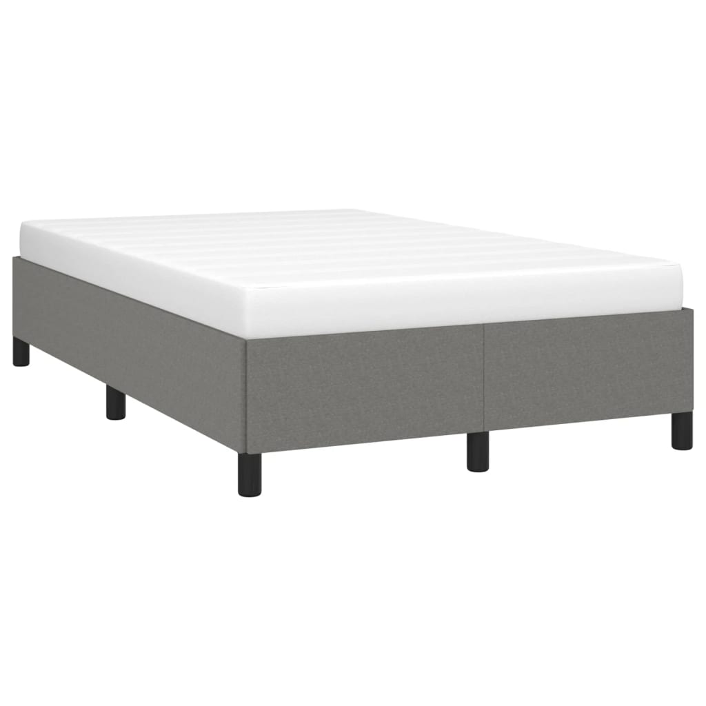 Cadre de lit sans matelas gris foncé 120x200 cm tissu - XIOS