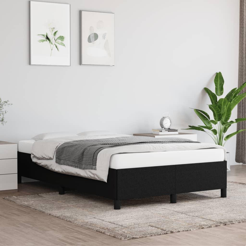 Cadre de lit sans matelas noir 120x200 cm tissu - XIOS