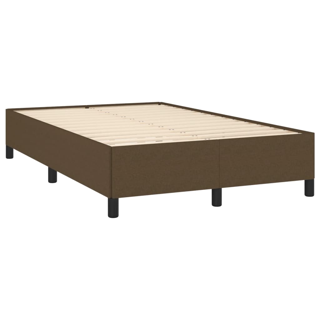 Cadre de lit sans matelas marron foncé 120x200 cm tissu - XIOS