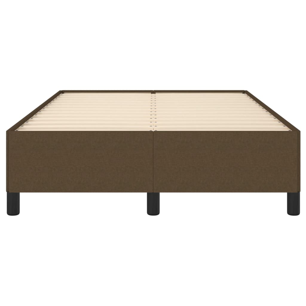Cadre de lit sans matelas marron foncé 120x200 cm tissu - XIOS