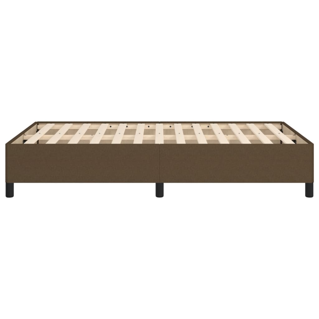 Cadre de lit sans matelas marron foncé 120x200 cm tissu - XIOS