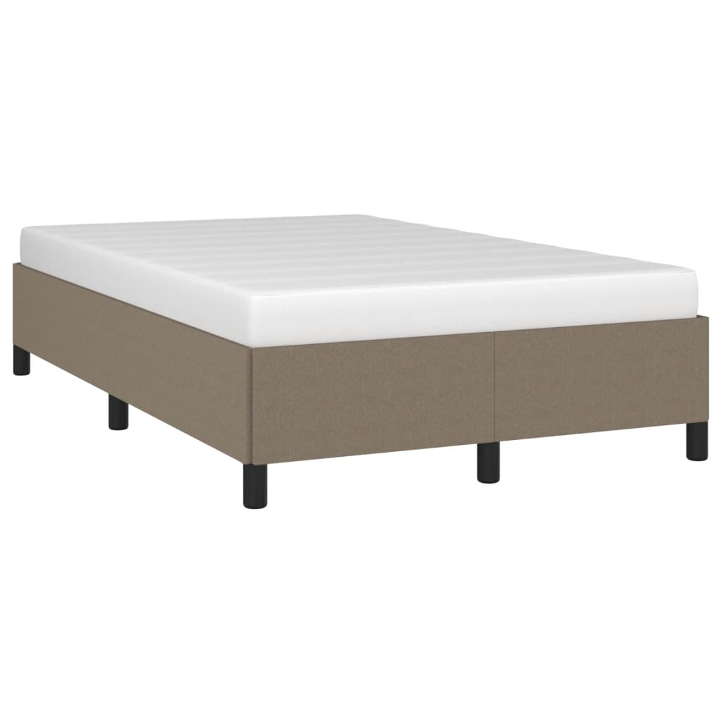 Cadre de lit sans matelas taupe 120x200 cm tissu - XIOS