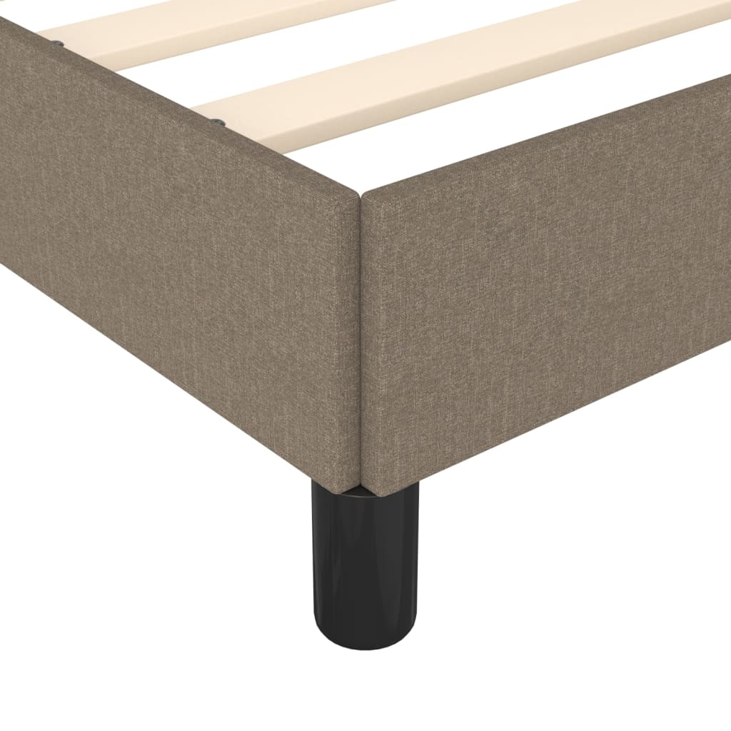 Cadre de lit sans matelas taupe 120x200 cm tissu - XIOS