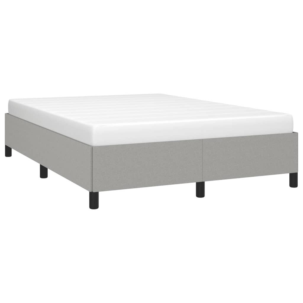 Cadre de lit sans matelas gris clair 140x190 cm tissu - XIOS
