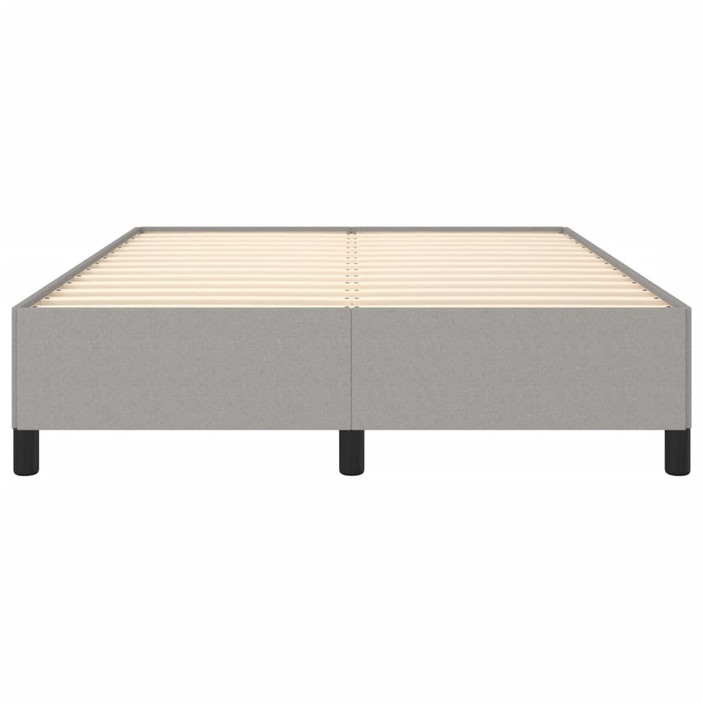 Cadre de lit sans matelas gris clair 140x190 cm tissu - XIOS
