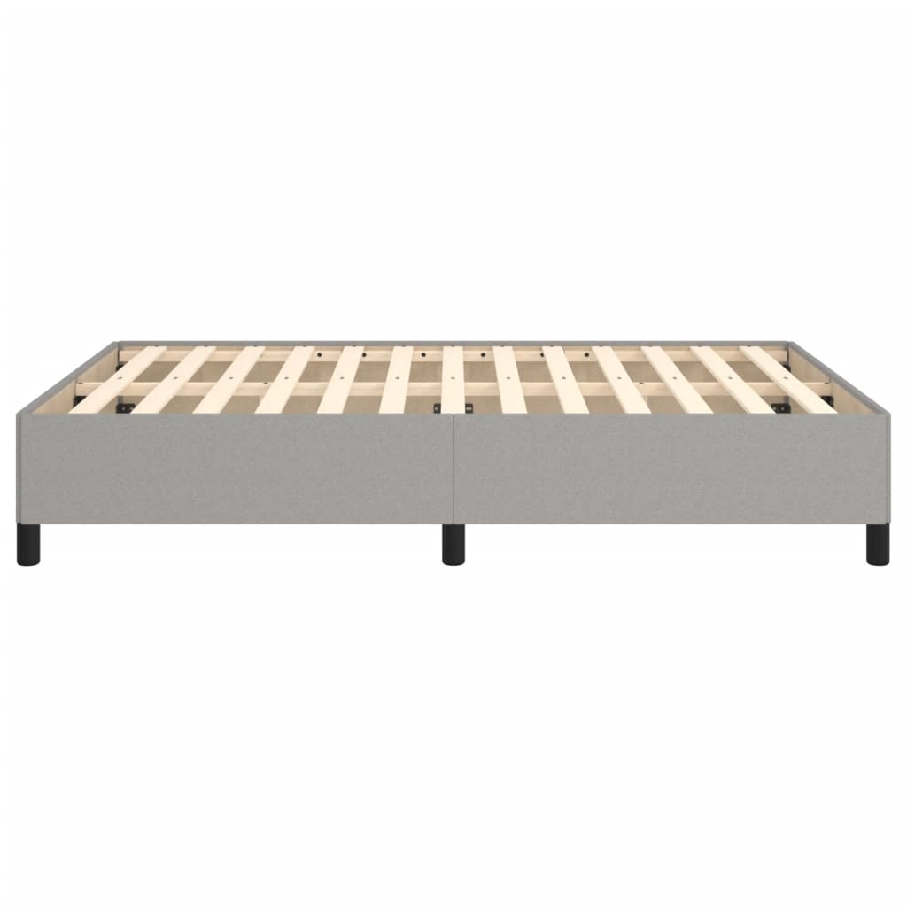 Cadre de lit sans matelas gris clair 140x190 cm tissu - XIOS