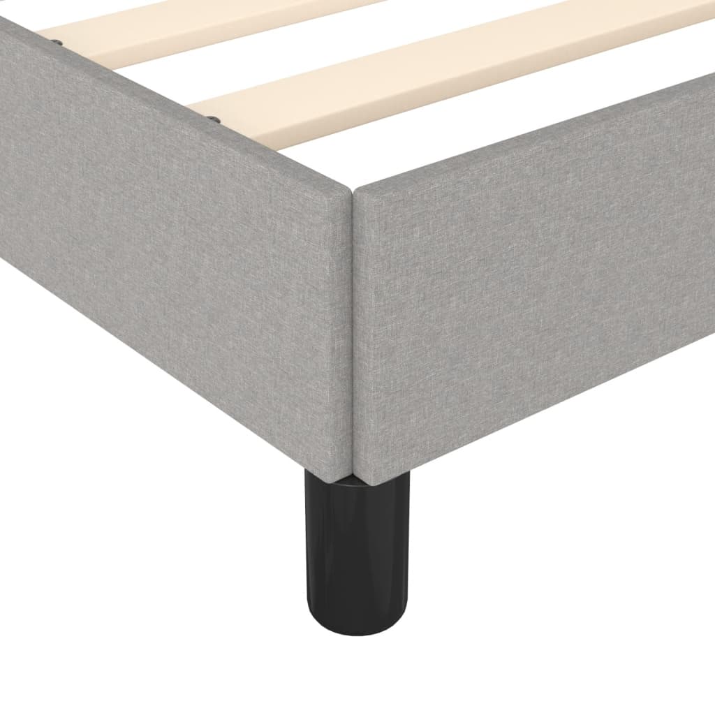 Cadre de lit sans matelas gris clair 140x190 cm tissu - XIOS