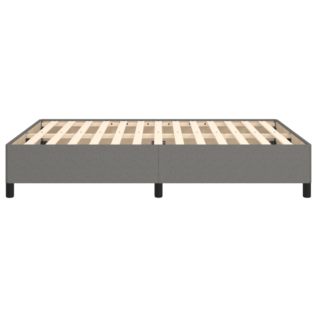 Cadre de lit sans matelas gris foncé 140x190 cm tissu - XIOS