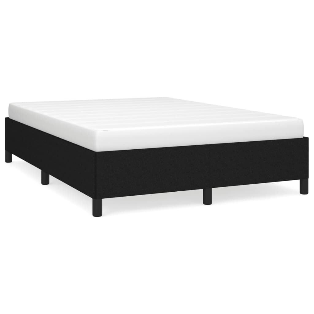 Cadre de lit sans matelas noir 140x190 cm tissu - XIOS