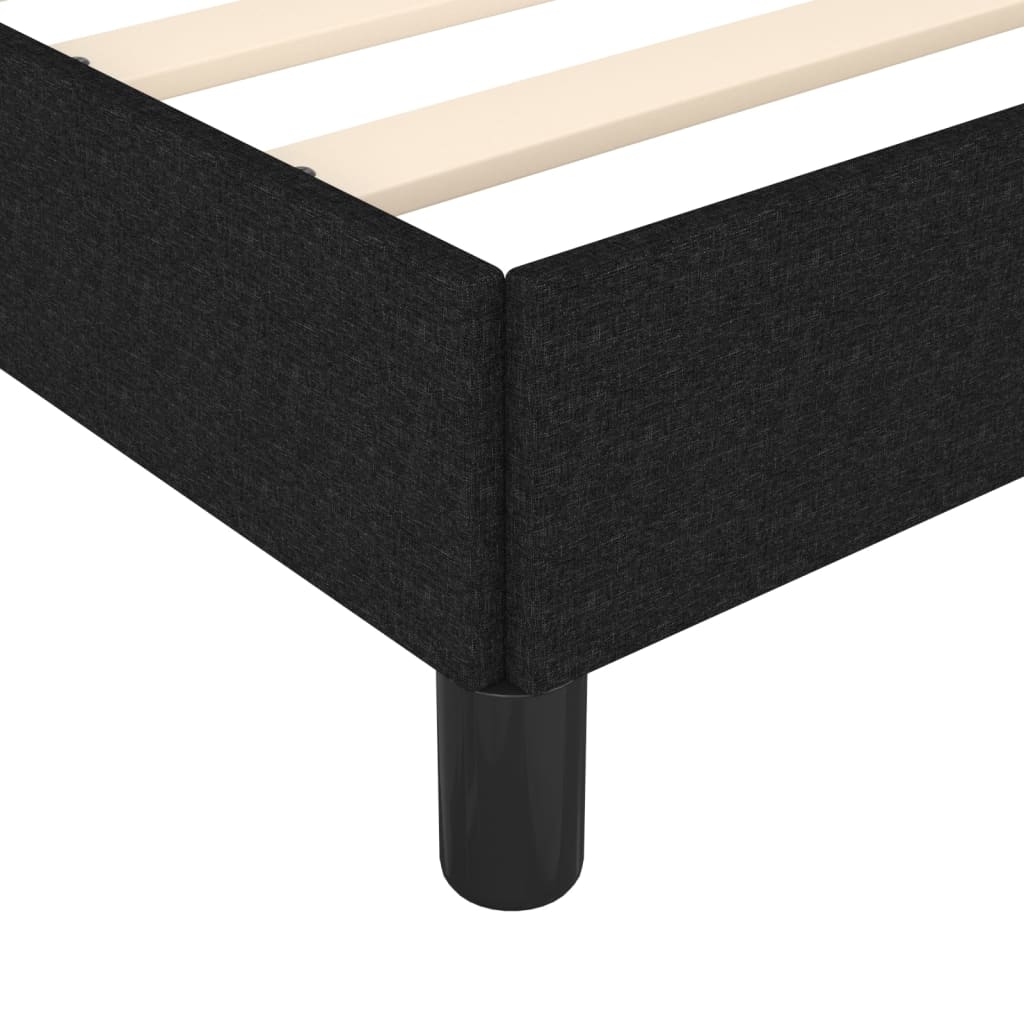 Cadre de lit sans matelas noir 140x190 cm tissu - XIOS