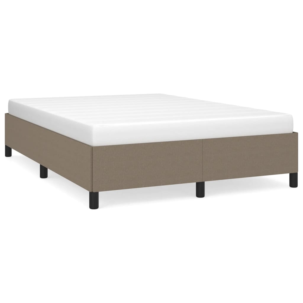Cadre de lit sans matelas taupe 140x190 cm tissu - XIOS