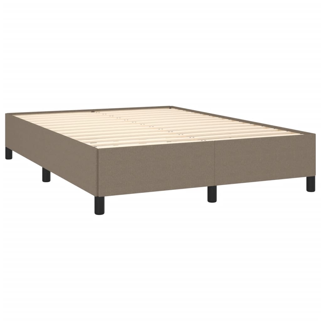 Cadre de lit sans matelas taupe 140x190 cm tissu - XIOS