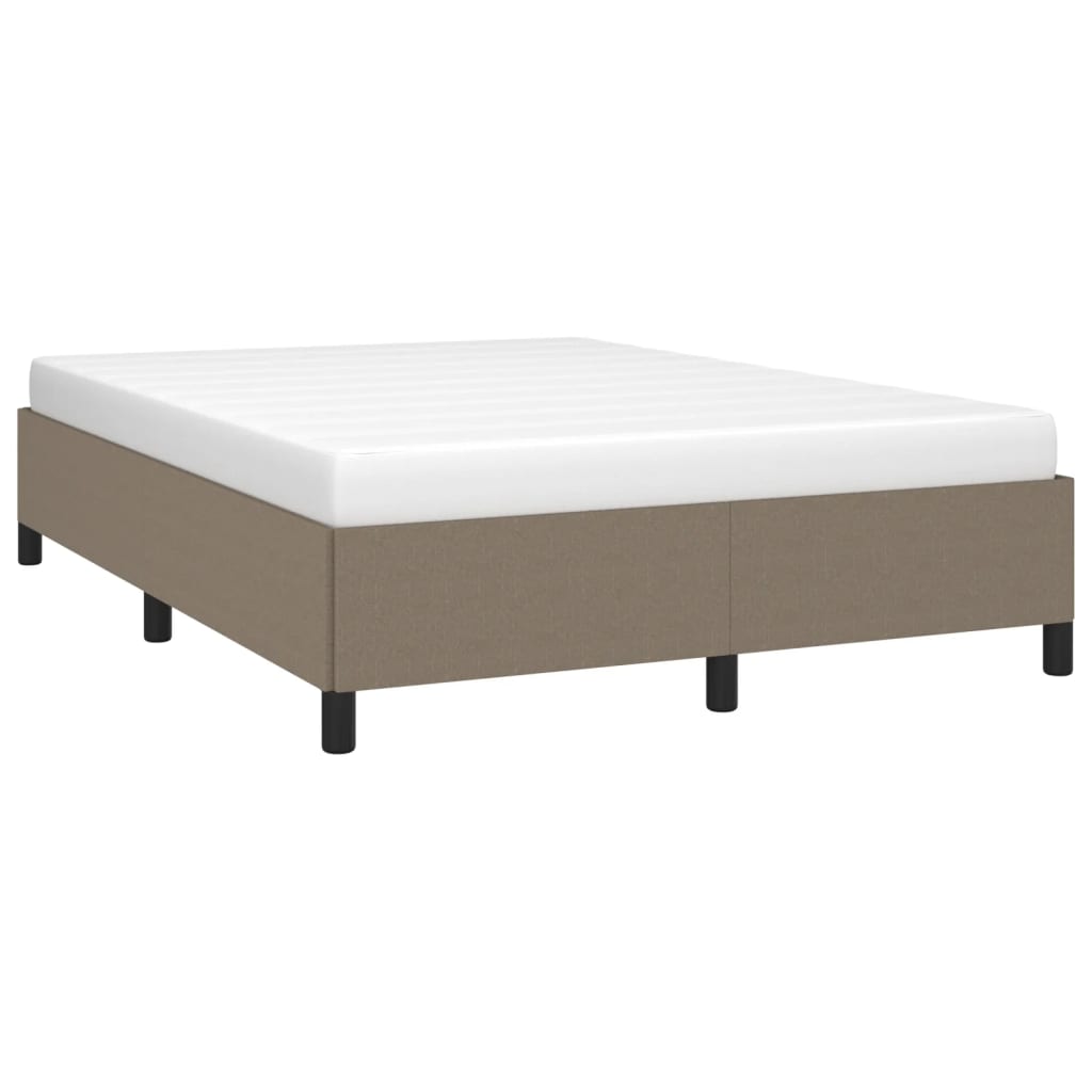 Cadre de lit sans matelas taupe 140x190 cm tissu - XIOS