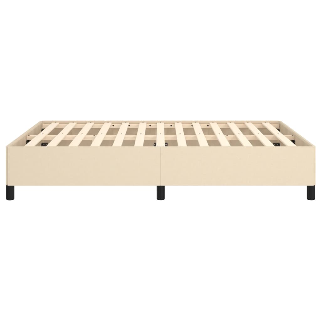 Cadre de lit sans matelas crème 140x190 cm tissu - XIOS