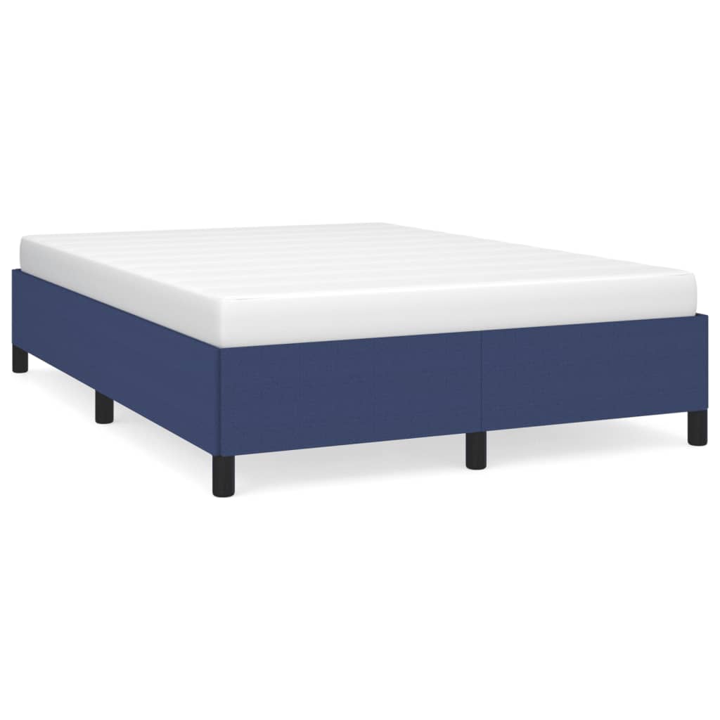 Cadre de lit sans matelas bleu 140x190 cm tissu - XIOS