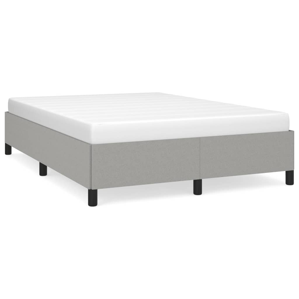 Cadre de lit sans matelas gris clair 140x200 cm tissu - XIOS