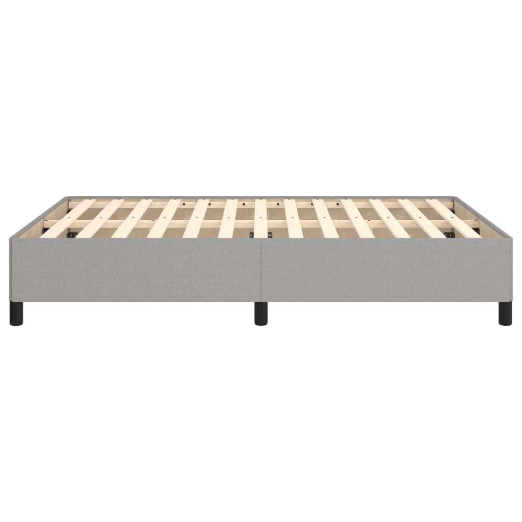 Cadre de lit sans matelas gris clair 140x200 cm tissu - XIOS