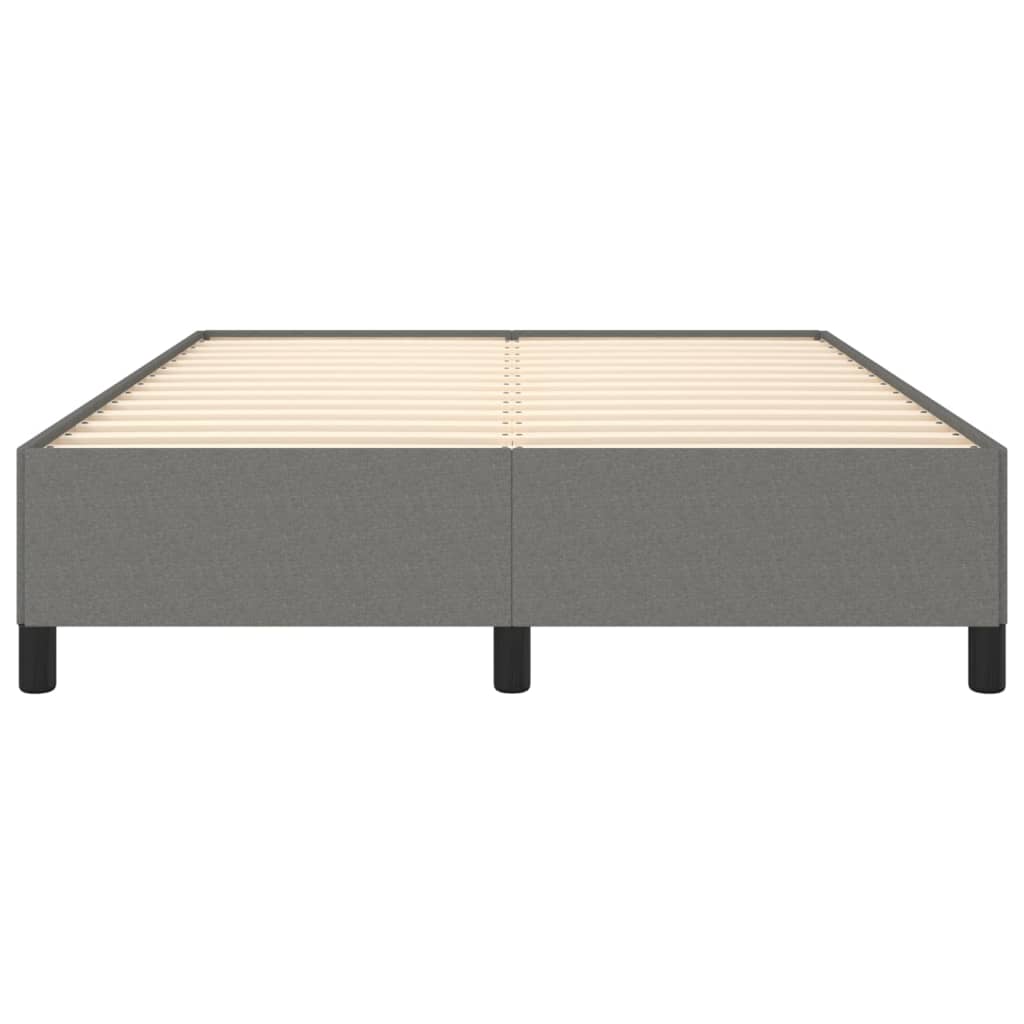 Cadre de lit sans matelas gris foncé 140x200 cm tissu - XIOS