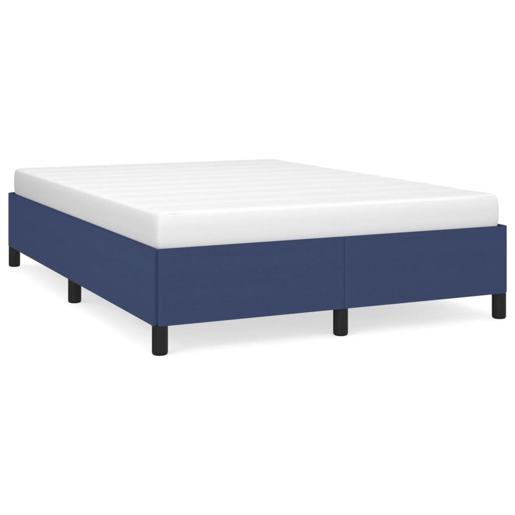 Cadre de lit sans matelas bleu 140x200 cm tissu - XIOS