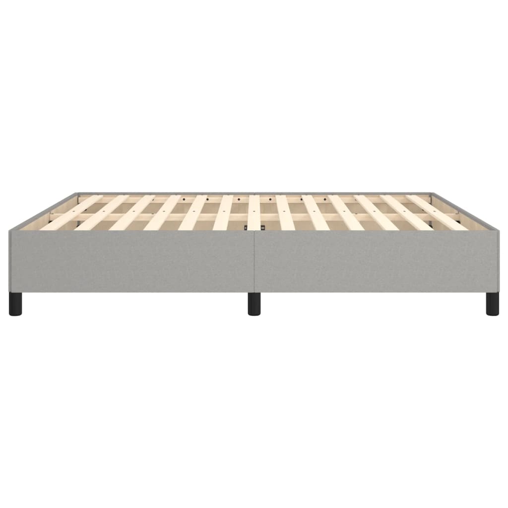 Cadre de lit sans matelas gris clair 160x200 cm tissu - XIOS