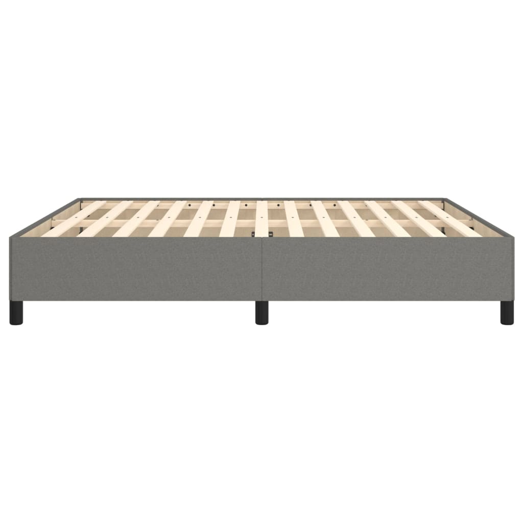 Cadre de lit sans matelas gris foncé 160x200 cm tissu - XIOS