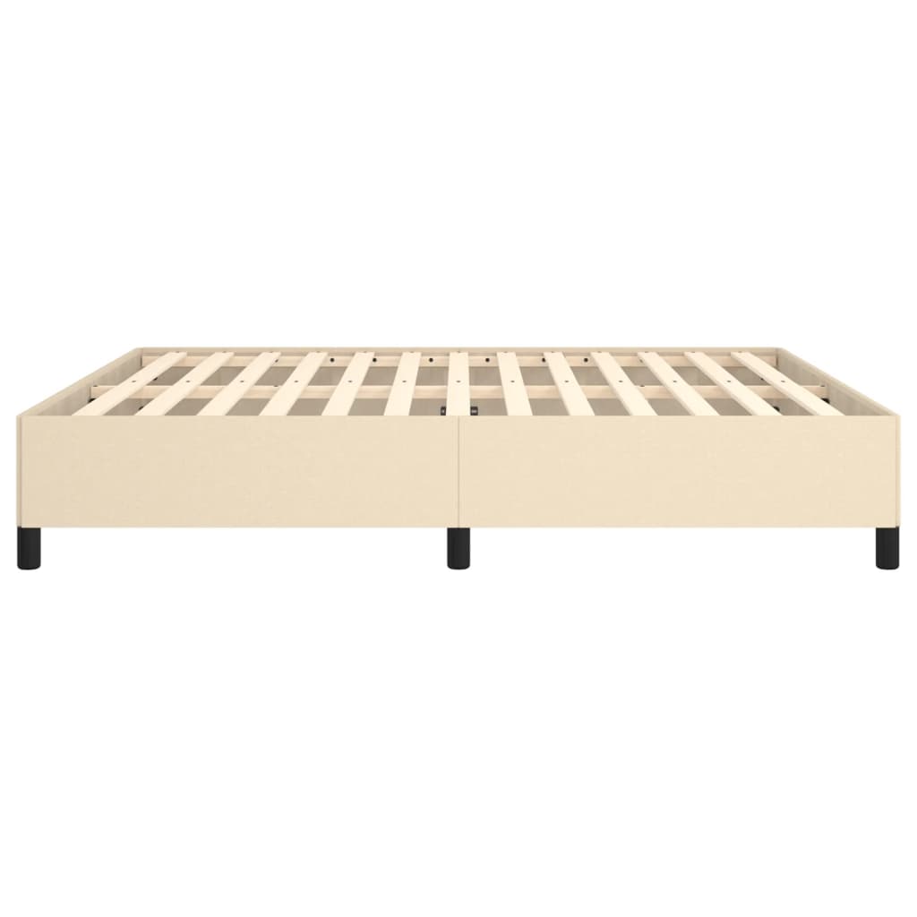 Cadre de lit sans matelas crème 160x200 cm tissu - XIOS