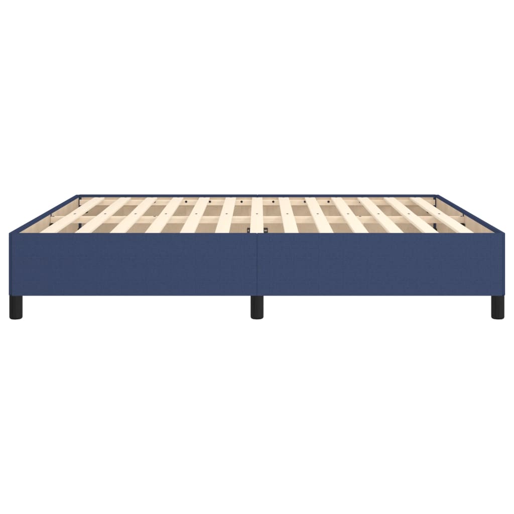 Cadre de lit sans matelas bleu 160x200 cm tissu - XIOS