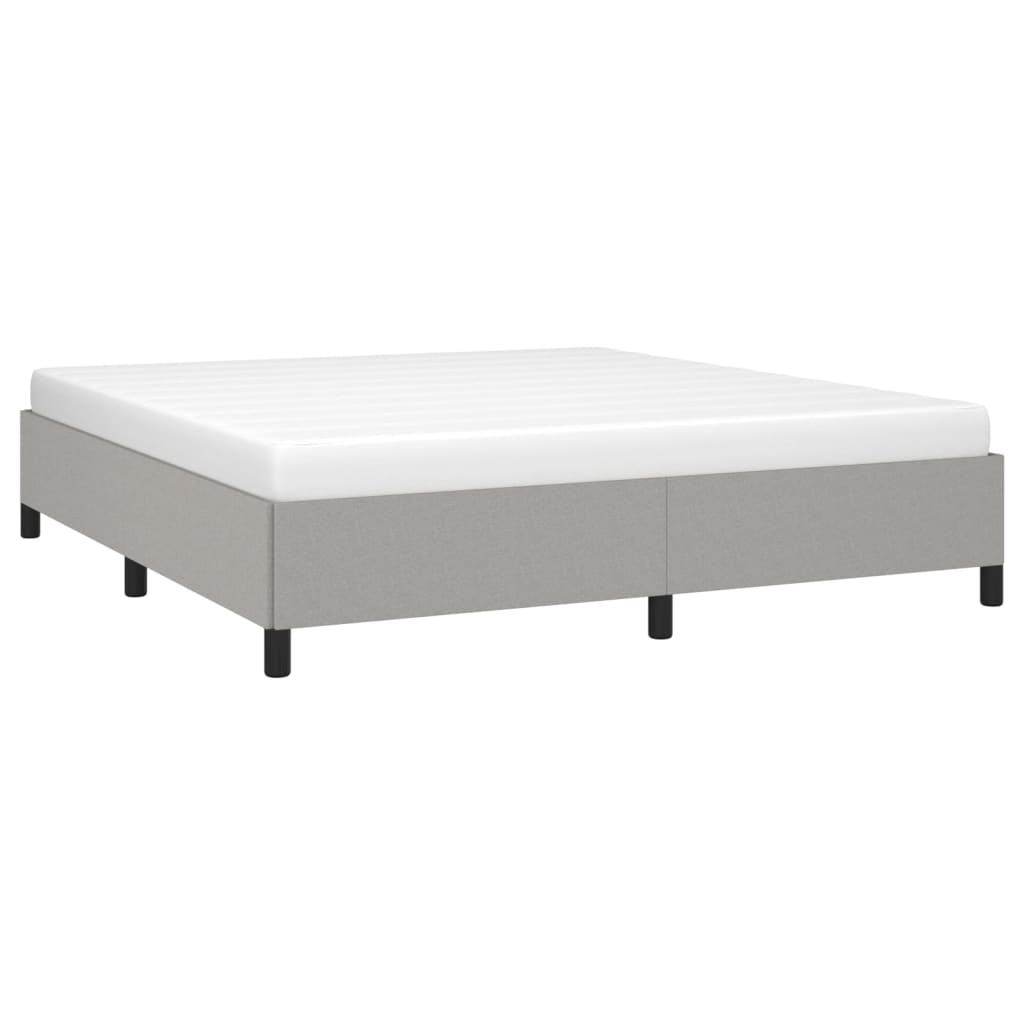 Cadre de lit sans matelas gris clair 180x200 cm tissu - XIOS