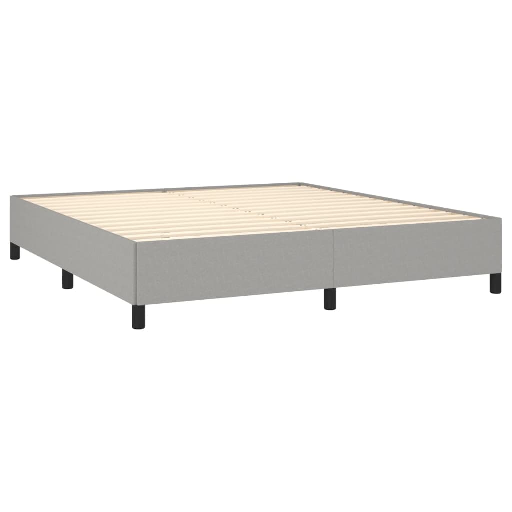 Cadre de lit sans matelas gris clair 180x200 cm tissu - XIOS