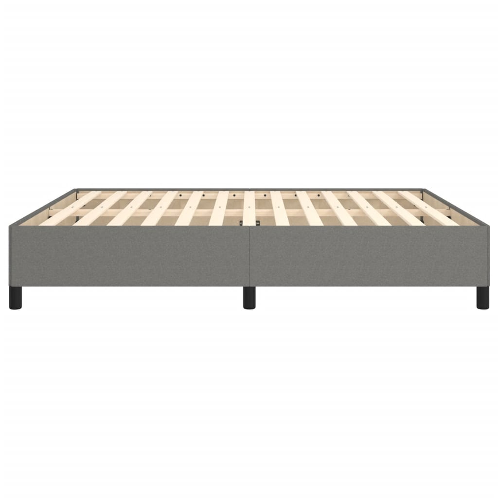 Cadre de lit sans matelas gris foncé 180x200 cm tissu - XIOS
