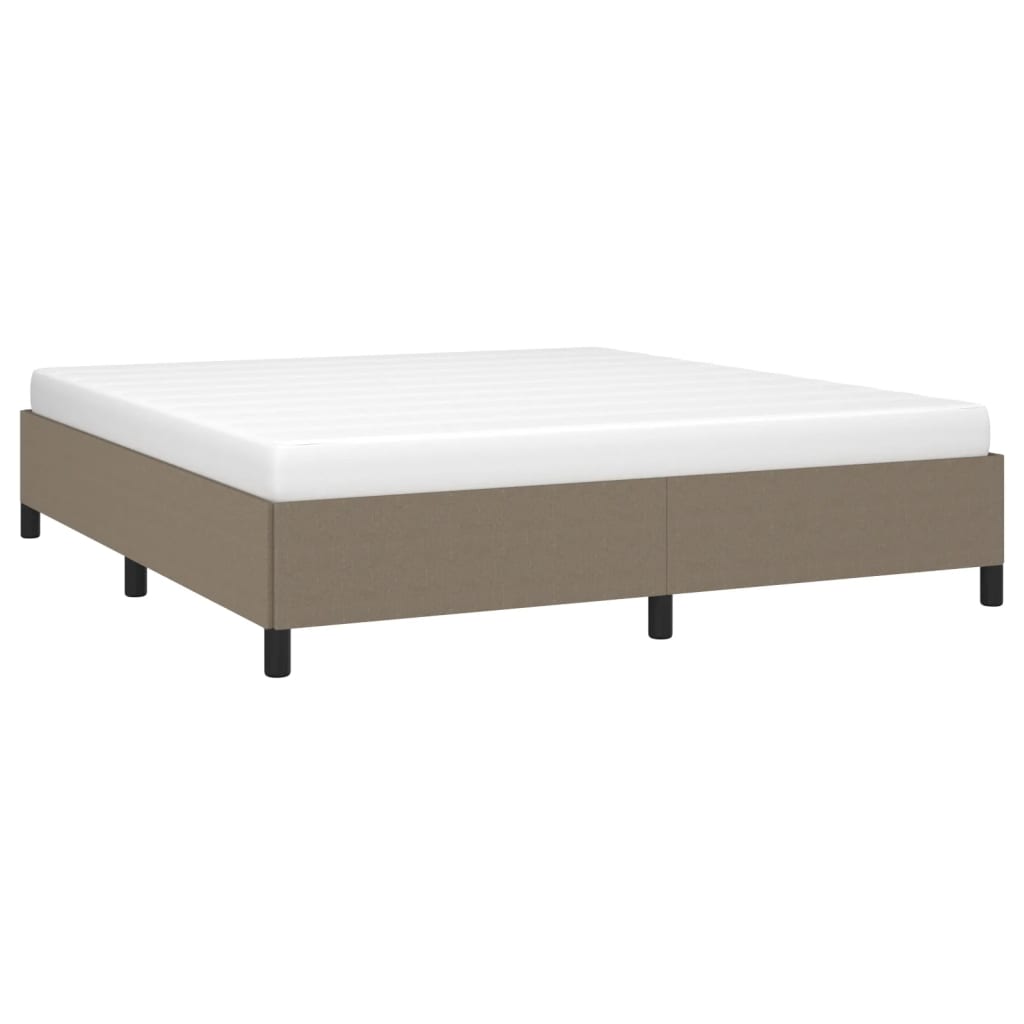 Cadre de lit sans matelas taupe 180x200 cm tissu - XIOS